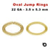 14K Gold Filled Oval Jump Rings, 2 Sizes, (GF/JR22/OVAL)
